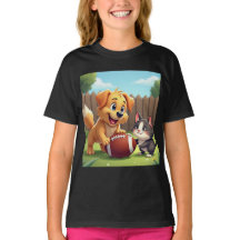 Perro y gato adorables jugando con el fútbol