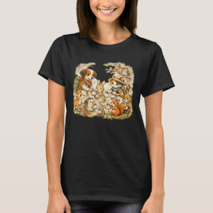 Camiseta Perro y gato comparten bolsas ecológicas con amigo