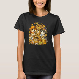 Camiseta Perro y gato de Halloween construyen un animal del