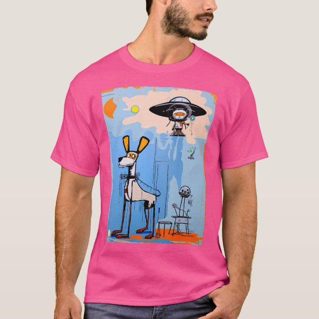 Camiseta Perro Y Gato Extranjero (Versión Original). (Anverso)