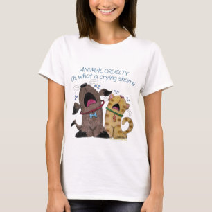 Camiseta Perro y gato llorosos -qué vergüenza tan llorosa