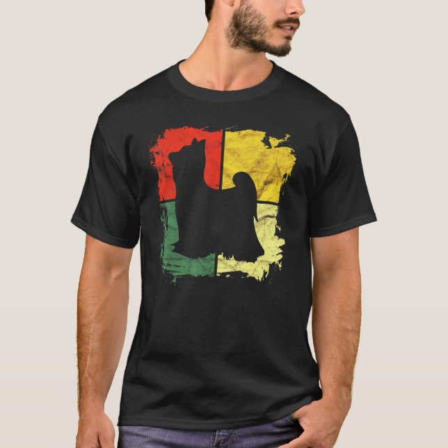 Camiseta Perro Yorkie Dad Mom (Anverso)