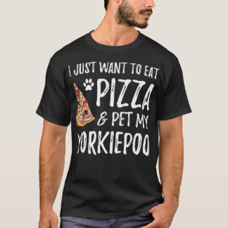 Camiseta Perro Yorkiepoo Lover Pizza Gracioso regalo de mam