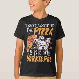 Camiseta Perro Yorkiepoo Lover Pizza Gracioso regalo de mam