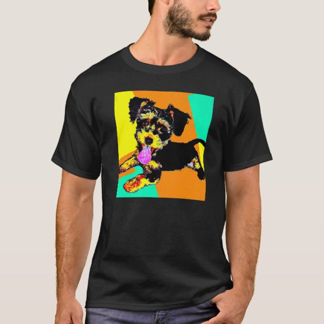 Camiseta Perro Yorkipoo lindo cachorro perrito tierno multi (Anverso)