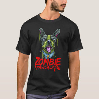 Camiseta Perro zombie Bulldog francés Apawcalypse Frenchie