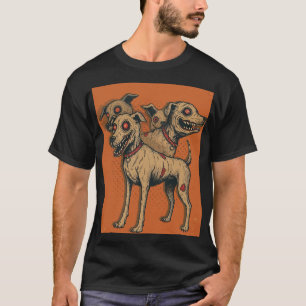 Camiseta Perro Zombie Hidra Multicefálico Cadáver Horror