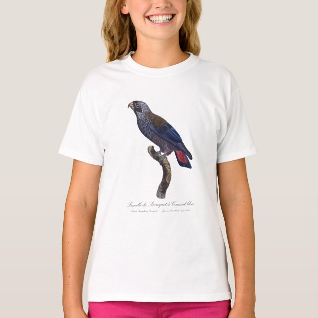 Camiseta Perroquet a un loro de Camail bleu / Dusky (Anverso)