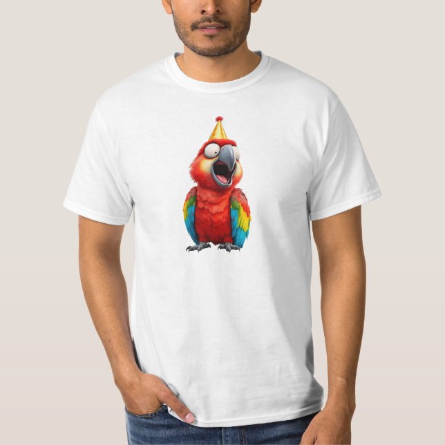 Camiseta Perroquet déguisé en clown prêt pour le spectacle. (Anverso)