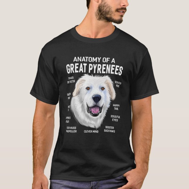 Camiseta Perros 365 Anatomía De Un Gran Perro De Los Pirine (Anverso)