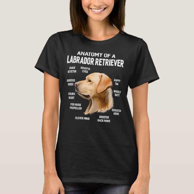Camiseta Perros 365 Anatomía De Un Perro Recuperador De Lab (Anverso)