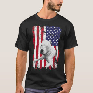 Camiseta Perros 365 Bandera estadounidense angustia Dogo Pe