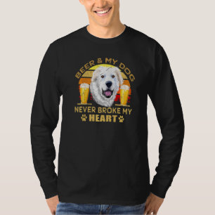Camiseta Perros 365 Cerveza y gran perro pirineos Nunca me