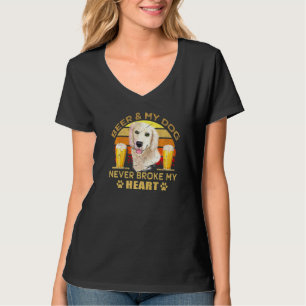 Camiseta Perros 365 Cerveza y perro Golden Retriever Nunca