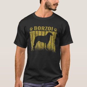 Camiseta Perros 365 Regalos Retro Borzoi Perro Vintage