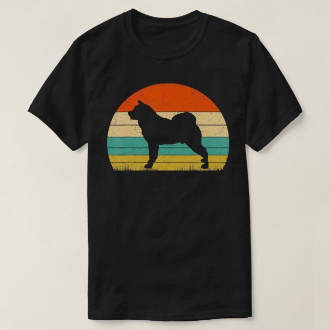 Camiseta Perros 365 Retro Akita Estilo de la cosecha de per (Diseño del anverso)
