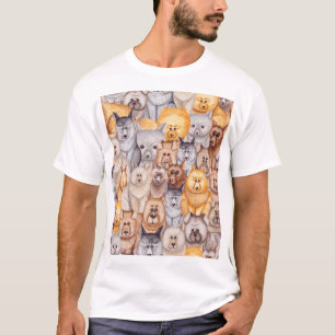 Camiseta Perros acuarelas: diversión sin foco