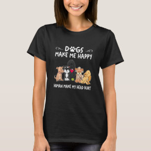 Camiseta Perros adorables de perro me hacen felices a los h