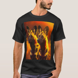 Camiseta Perros africanos pintados de animales salvajes afr