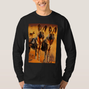 Camiseta Perros africanos pintados de perro salvaje african