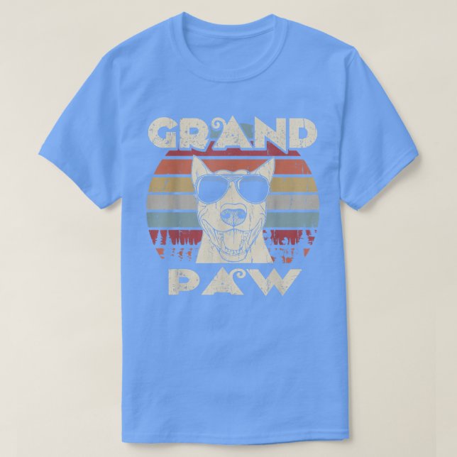 Camiseta Perros amantes del Grand Paw Bull Terrier retro vi (Diseño del anverso)