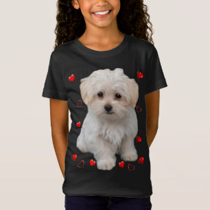 Camiseta Perros amantes del perro de Malta Diseño de cachor