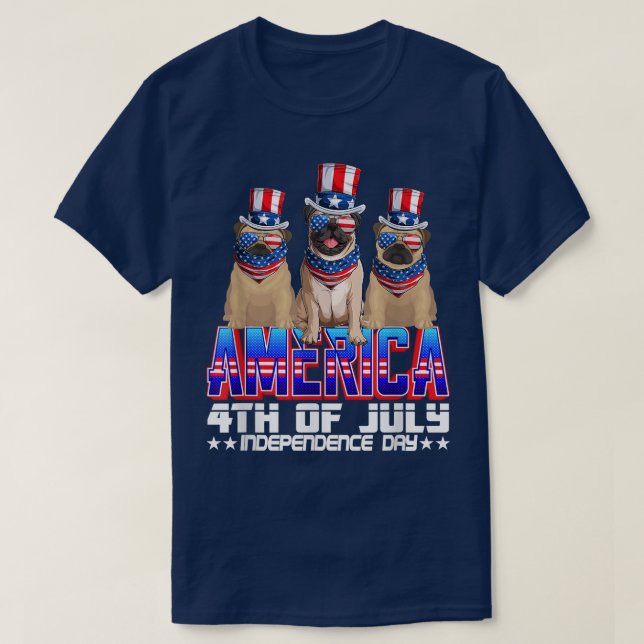 Camiseta Perros, América 4 de julio Día de la Independencia (Diseño del anverso)