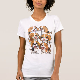 Camiseta perros beagles adorables