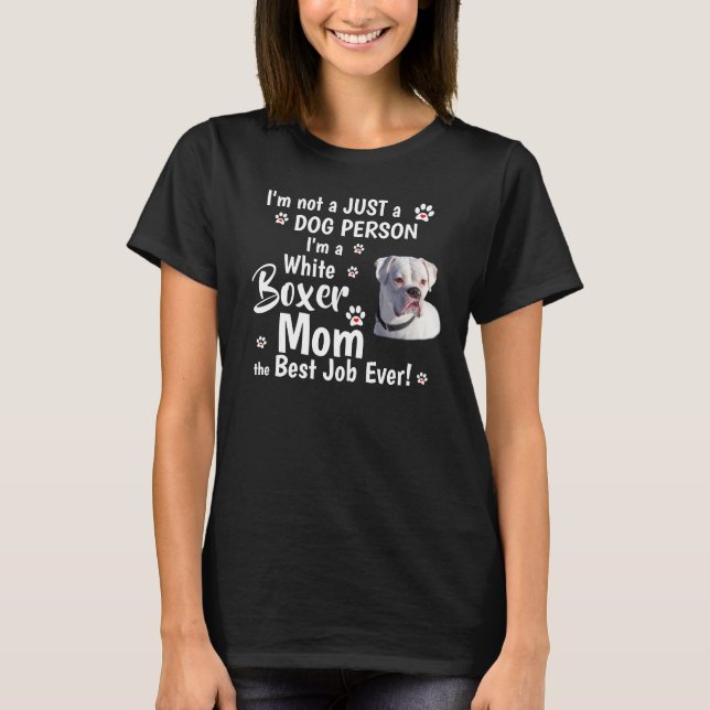 Camiseta Perros blancos de boxeo para mamá (Anverso)
