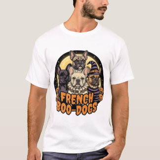Camiseta Perros Boo Franceses Diseño de Halloween de Bulldo