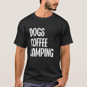 Camiseta Perros Café Camping Hombres, Mujeres, Niños Campis