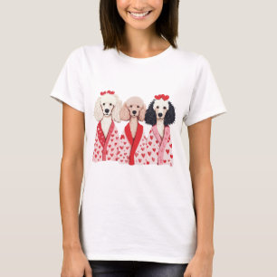 Camiseta Perros Caniche Estándar Día de San Valentín