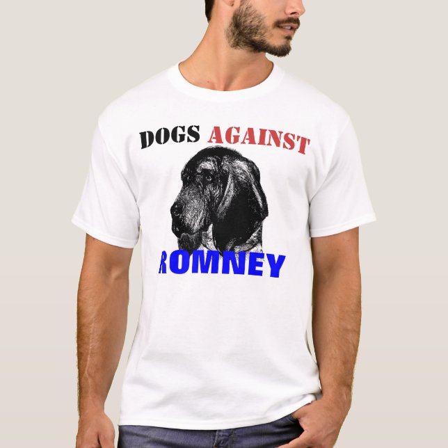 Camiseta Perros contra Romney (Anverso)
