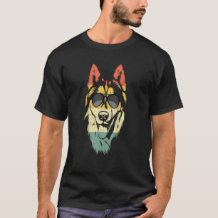 Camiseta Perros Cool Siberiano Husky Retro Vintage