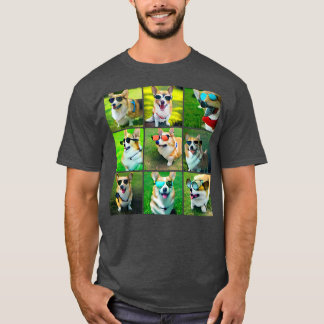 Camiseta Perros Corgi Con Gafas De Sol Coloridas Guay (ai G