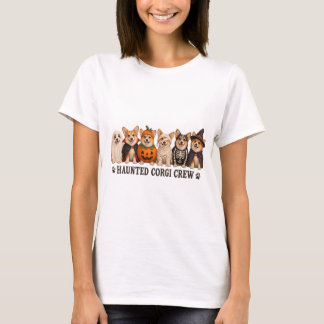 Camiseta Perros Corgi Espeluznantes con Disfraces de Hallow