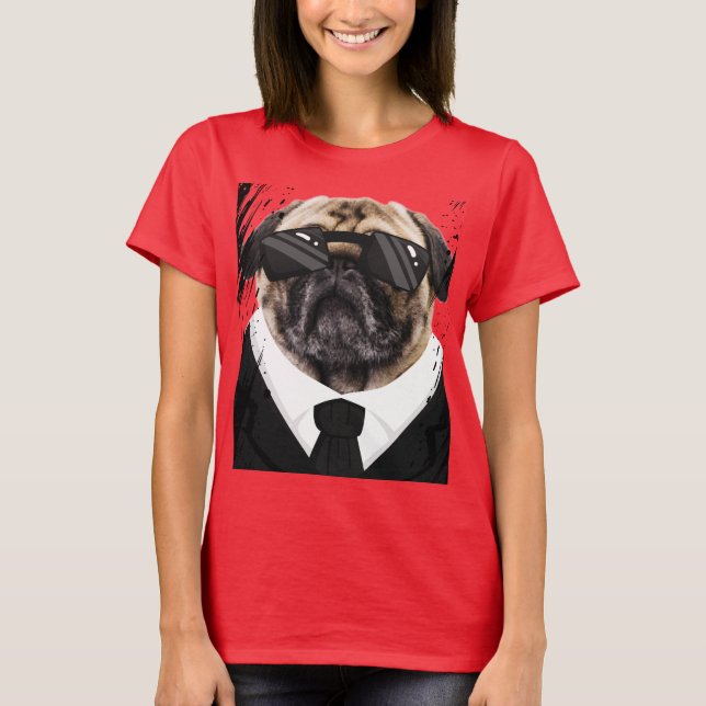 Camiseta Perros cortos higos en negro (Anverso)
