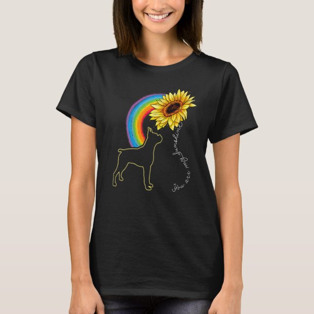 Camiseta Perros Cute Boxer Son Mi Arcoiris Sunshine (Anverso)