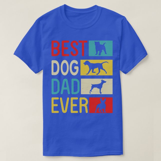 Camiseta Perros Cute Feliz Mejor Perro Papá Madre Da (Diseño del anverso)