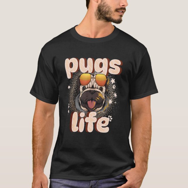 Camiseta Perros Cute Pugs Life Pug (Anverso)
