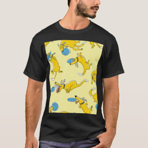 Camiseta Perros de actividad: patrón deportivo de frisbee