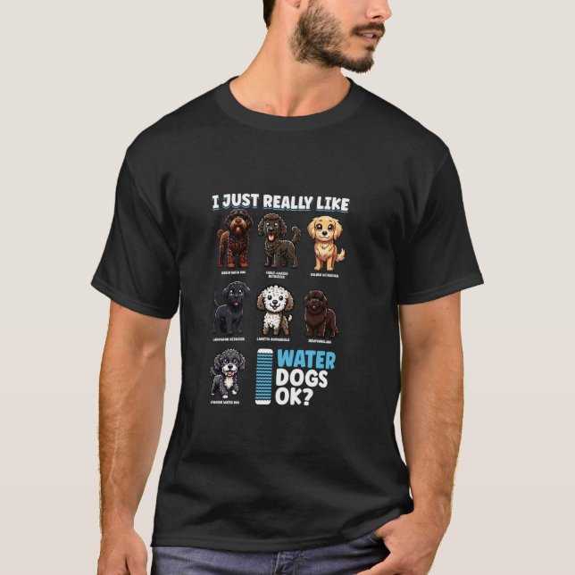 Camiseta Perros de agua de dibujos animados (Anverso)