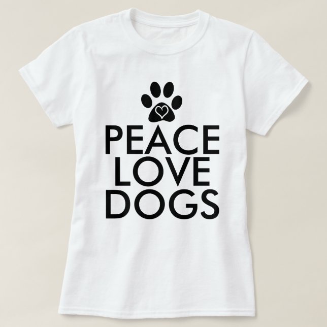 Camiseta Perros de amor por la paz (Diseño del anverso)