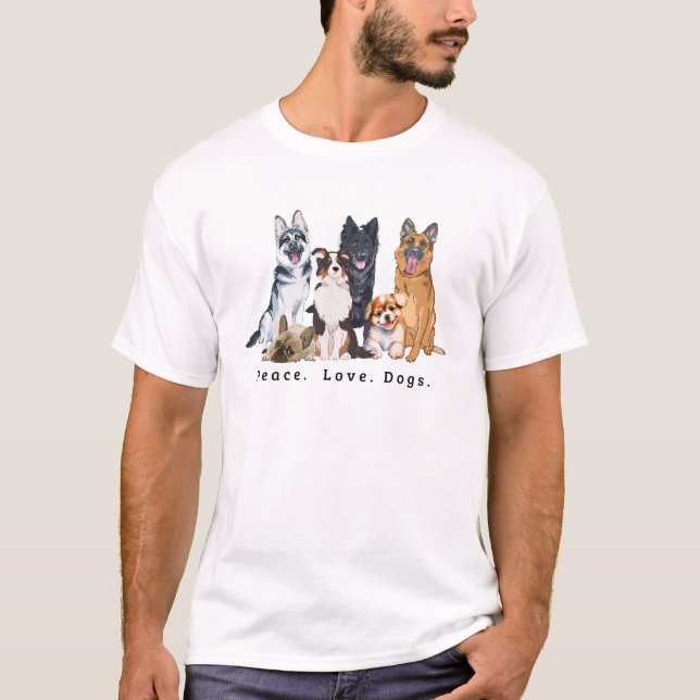 Camiseta Perros de amor por la paz (Anverso)