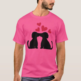 Camiseta Perros de besando a parejas en un amigo