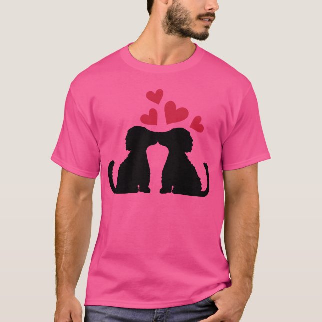 Camiseta Perros de besando a parejas en un amigo (Anverso)
