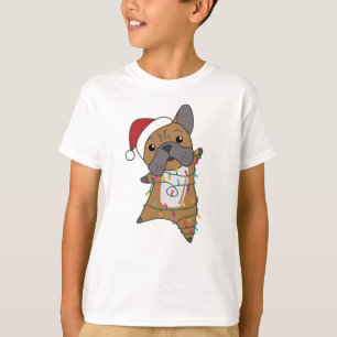 Camiseta Perros de bulldog Feliz Navidad Animales de Invier