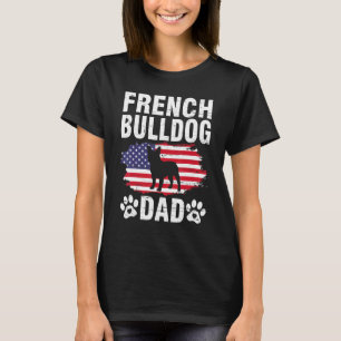 Camiseta Perros de Bulldog francés papá feliz día del padre