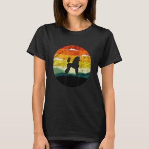 Camiseta Perros de caniche retro vintage Animales Sunset 60
