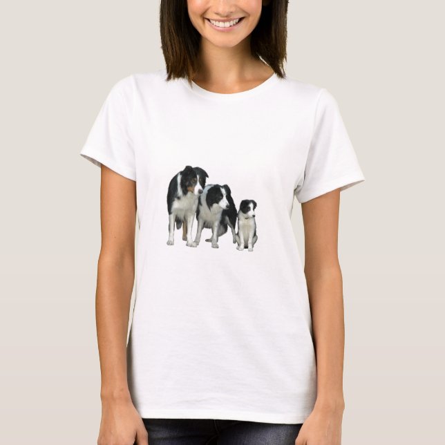 Camiseta Perros de color de borde (Anverso)